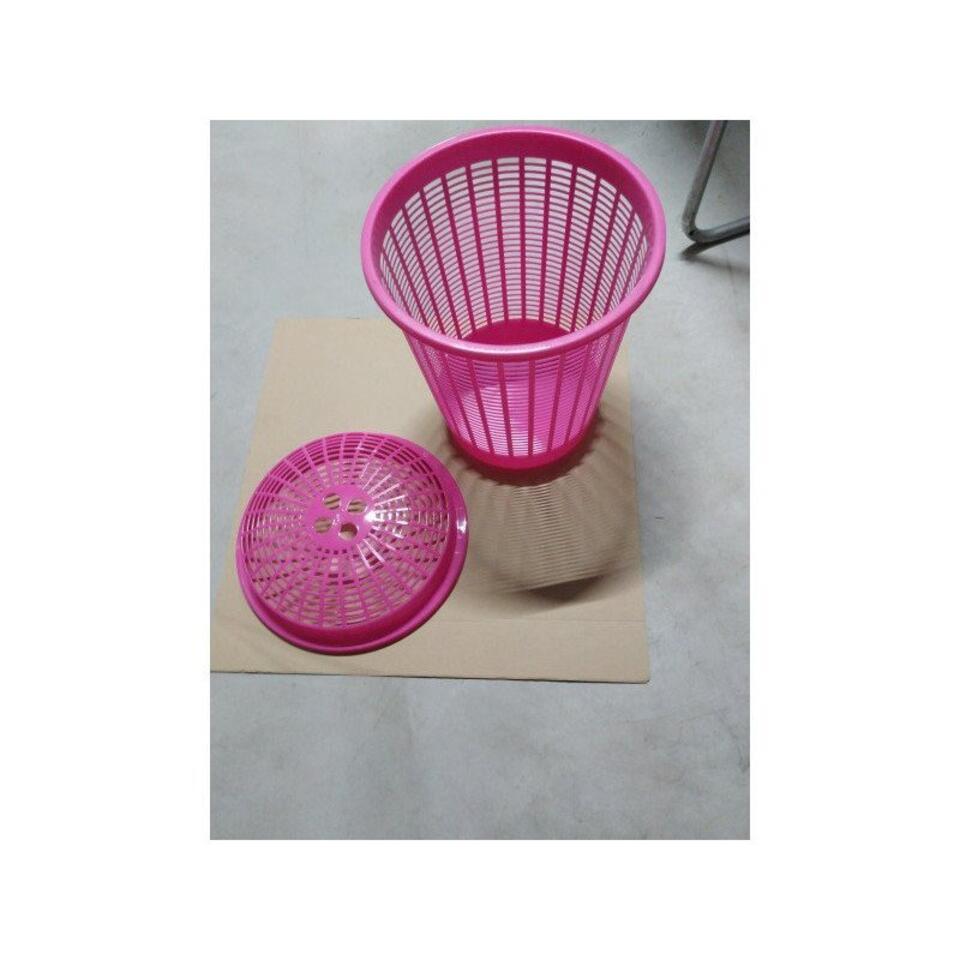cafe magnetron handleiding Forte Plastics Wasmand - roze - rond - met deksel - 50 l | Leen Bakker