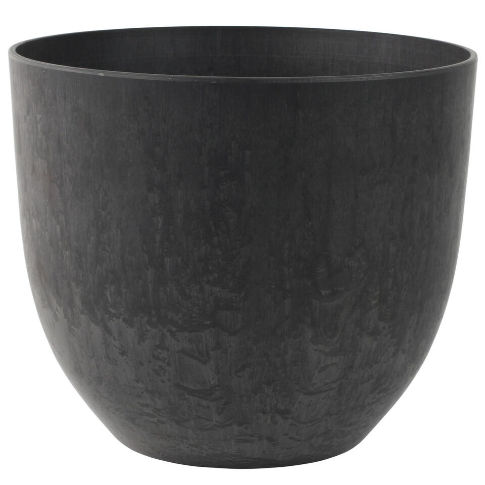 Bellatio design Plantenpot - zwart - kunststof - 33 x 29 cm