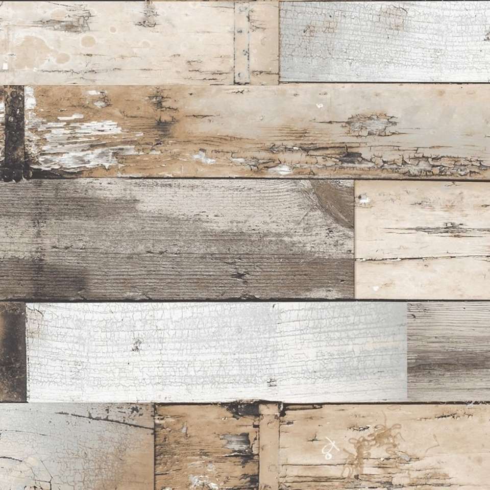 Tafelzeil - buiten - houten planken look - PVC - 140 x 180 cm