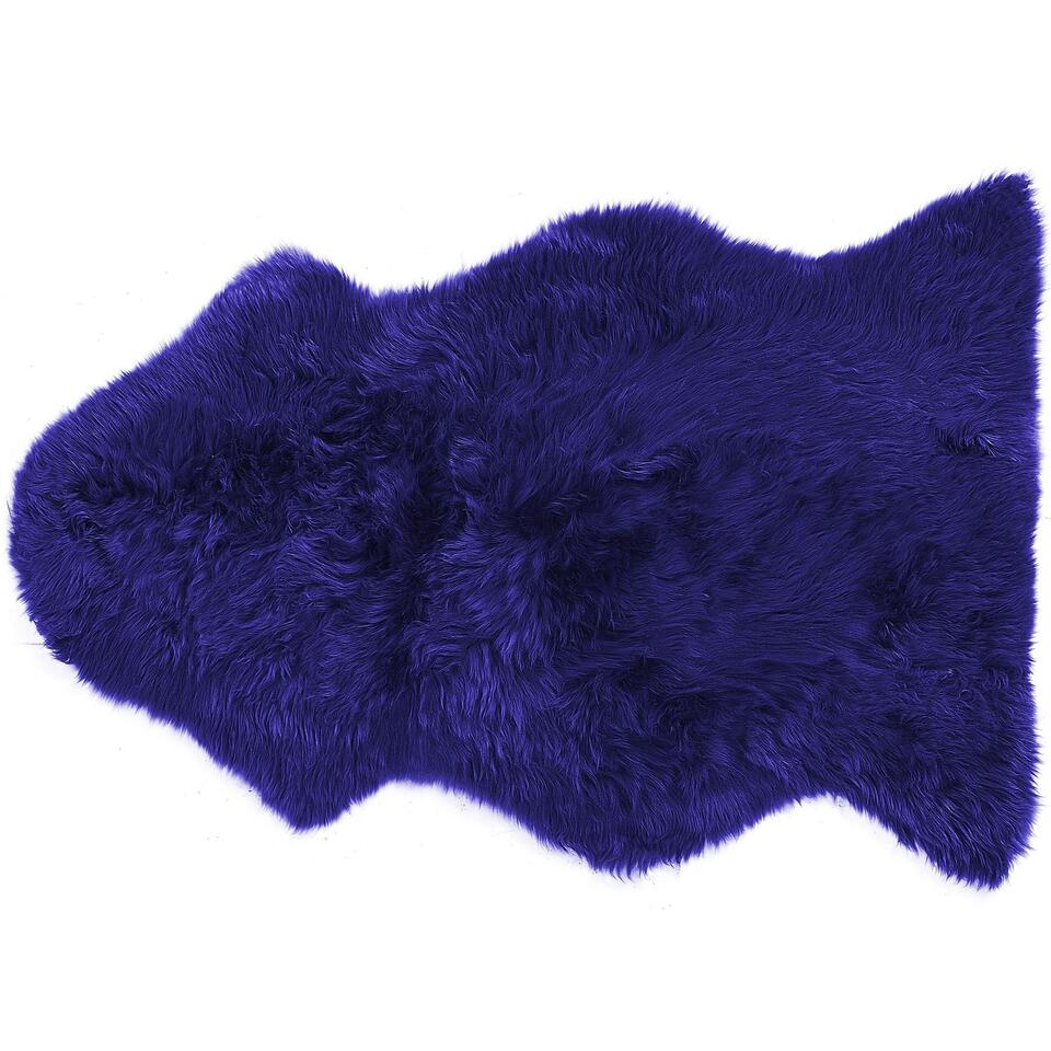 Beliani Shaggy - ULURU blauw schapenvacht 65x110 cm
