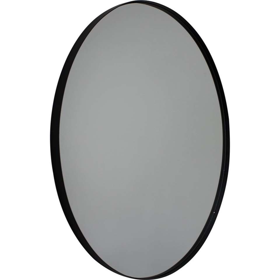 Housevitamin - Ronde Metalen Spiegel - Zwart - 80 cm