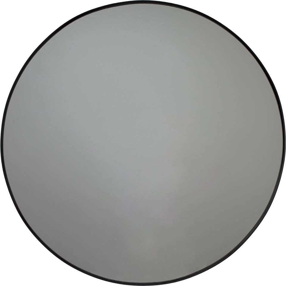 Housevitamin - Ronde Metalen Spiegel - Zwart - 80 cm