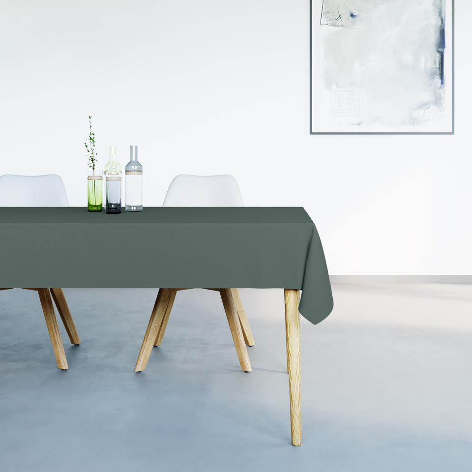 Mistral Home - Tafelkleed waterafstotend - 150x250 cm - Donkergroen