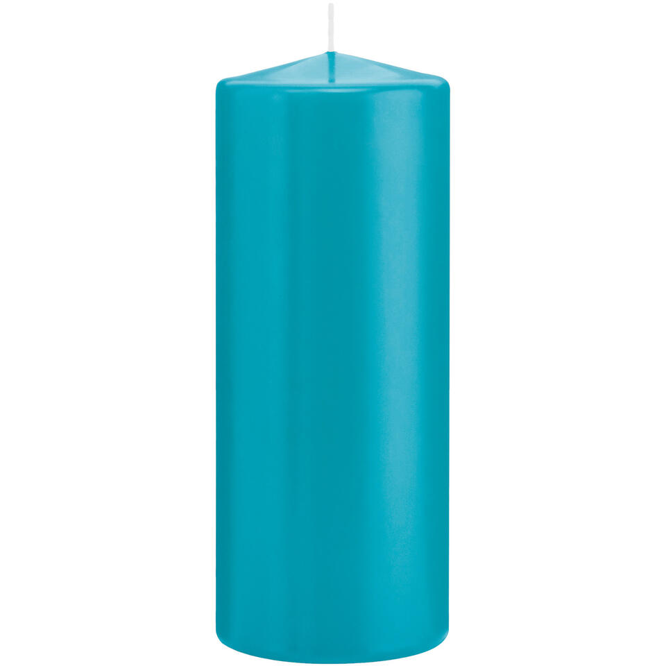 Trend Candles Stompkaars - turquoise - 119 branduren - 8 x 20 cm