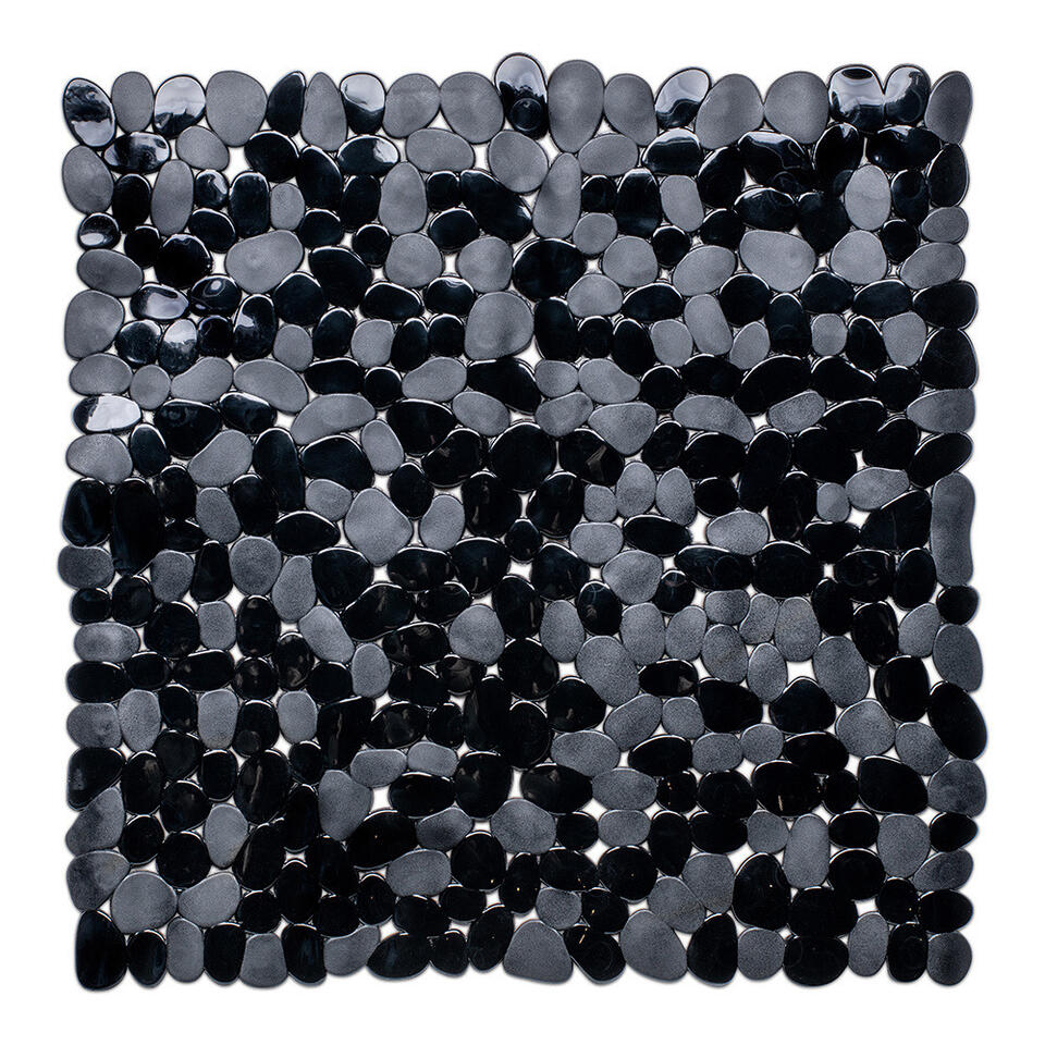 overschot Nauwgezet Hick Wicotex Douchemat - vierkant - zwart - steentjes - 53 cm | Leen Bakker
