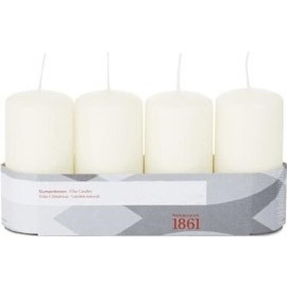Trend Candles Stompkaarsen - 4 stuks - ivoor - 18 branduren
