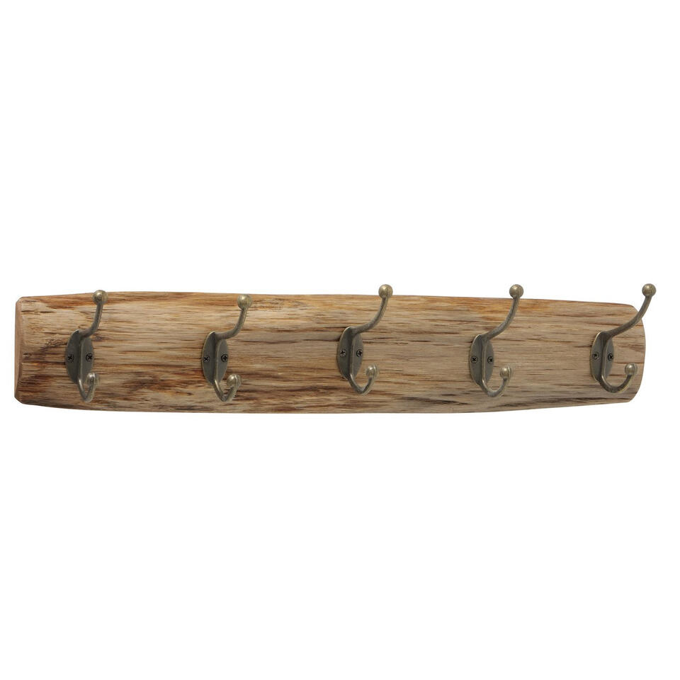 Onbekwaamheid oorlog Bungalow Deco by Boltze Kapstok - hout met staal - antiek look - 55 x 10 cm | Leen  Bakker