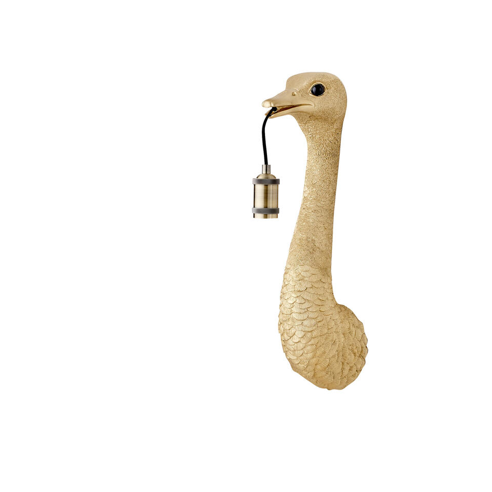 Wandlamp Ostrich - Goud - 18x15,5x57,5cm