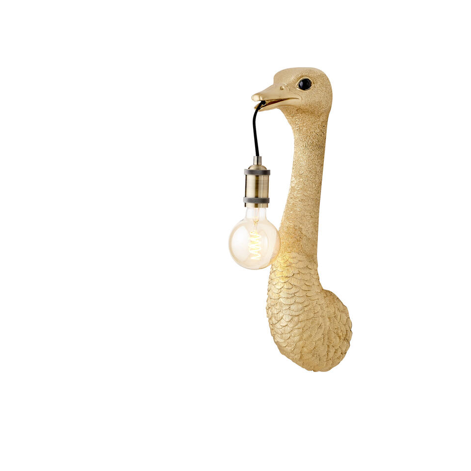 Wandlamp Ostrich - Goud - 18x15,5x57,5cm