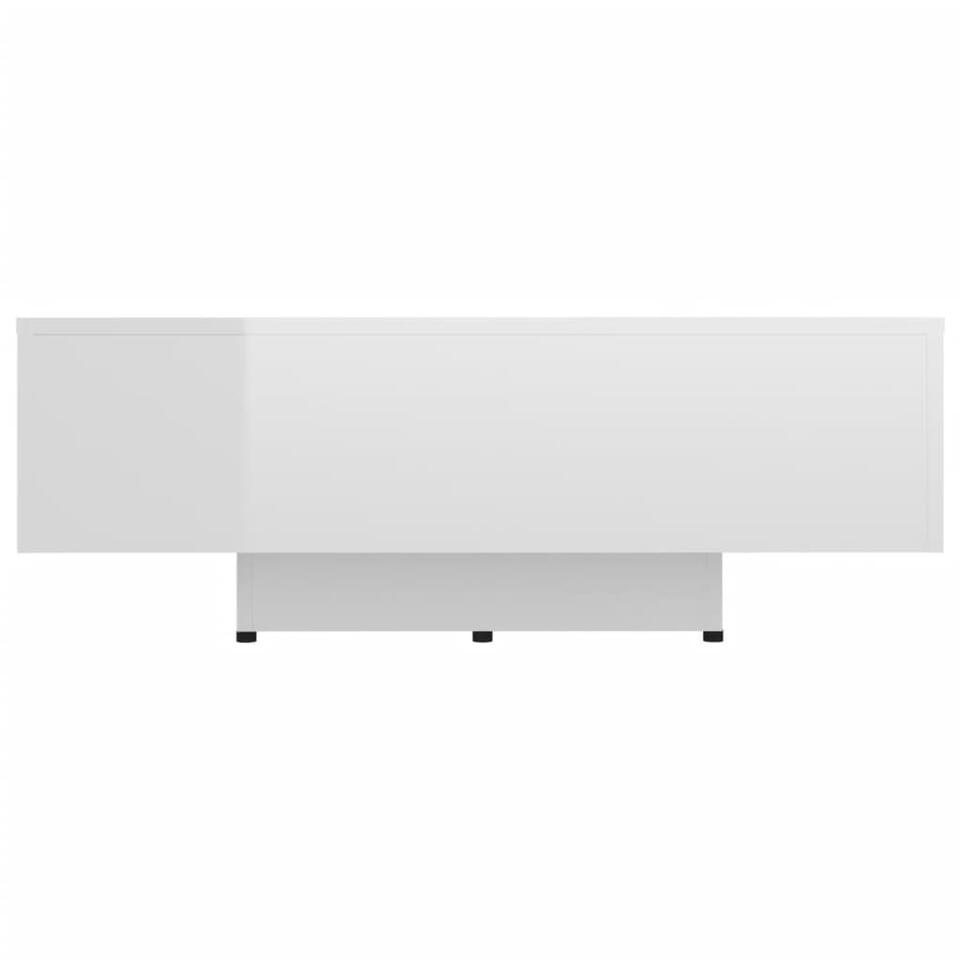 vidaXL Salontafel 85x55x31 cm spaanplaat hoogglans wit
