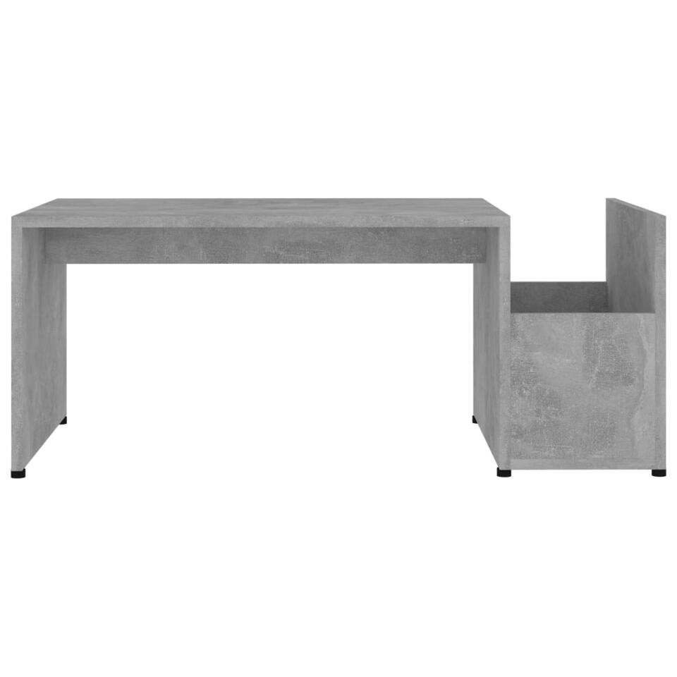 vidaXL Salontafel 90x45x35 cm spaanplaat betongrijs