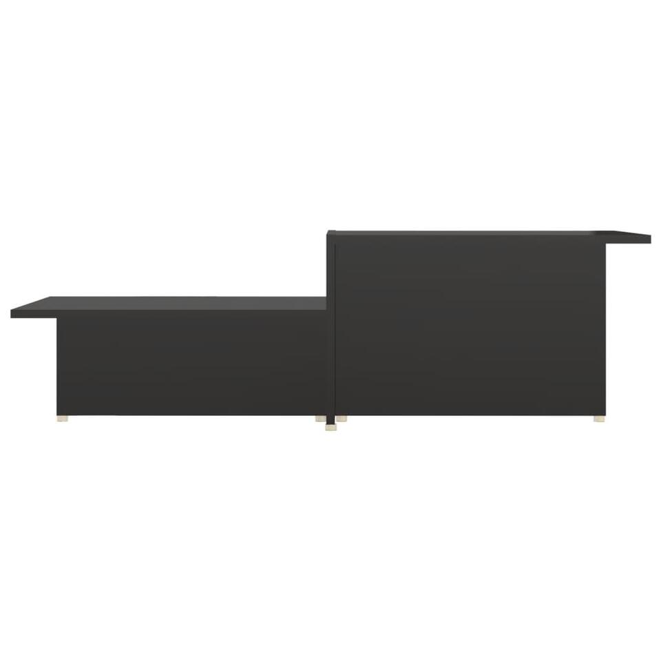 vidaXL Salontafel 111,5x50x33 cm bewerkt hout hoogglans zwart