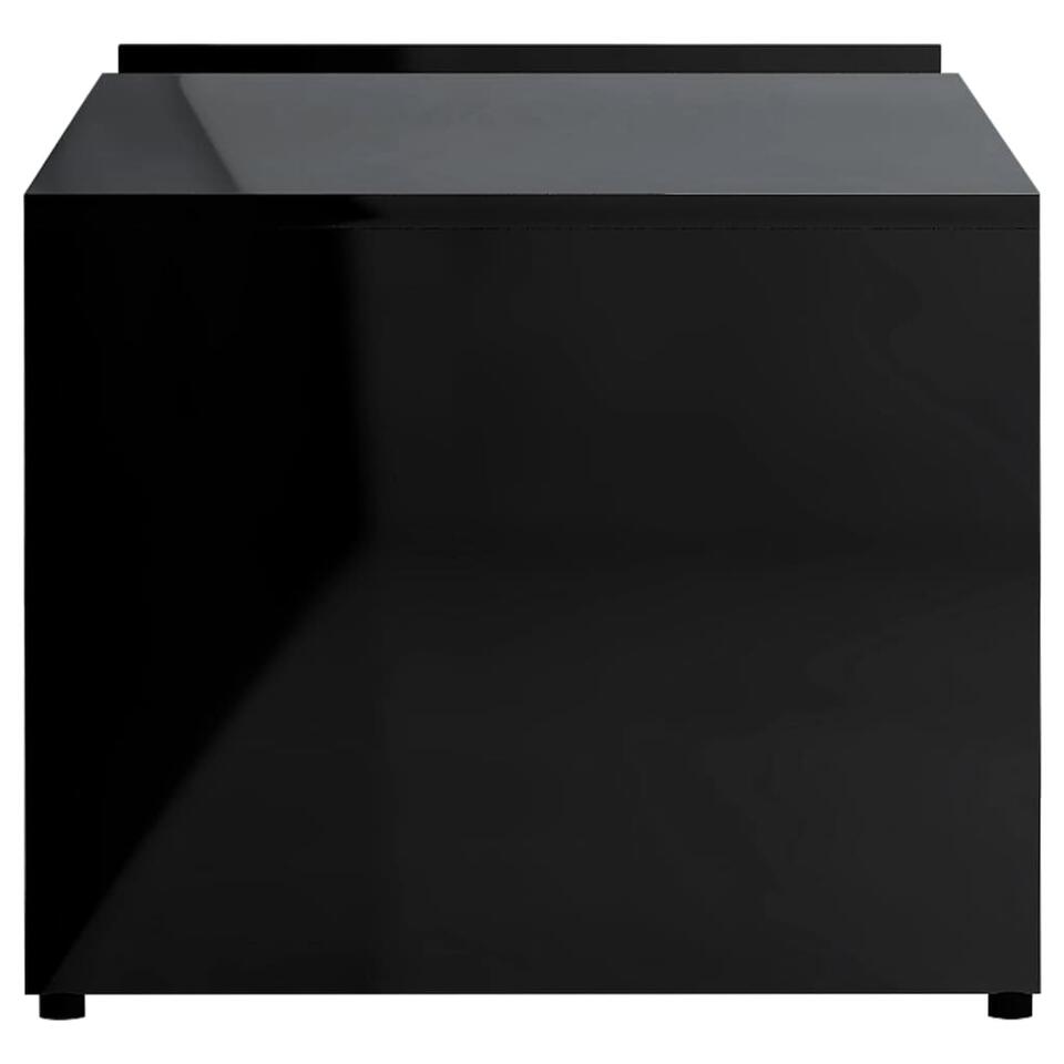 vidaXL Salontafel 90x45x35 cm spaanplaat hoogglans zwart