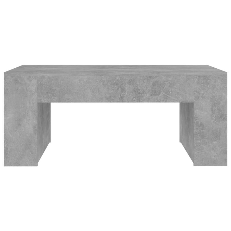vidaXL Salontafel 100x60x42 cm spaanplaat betongrijs