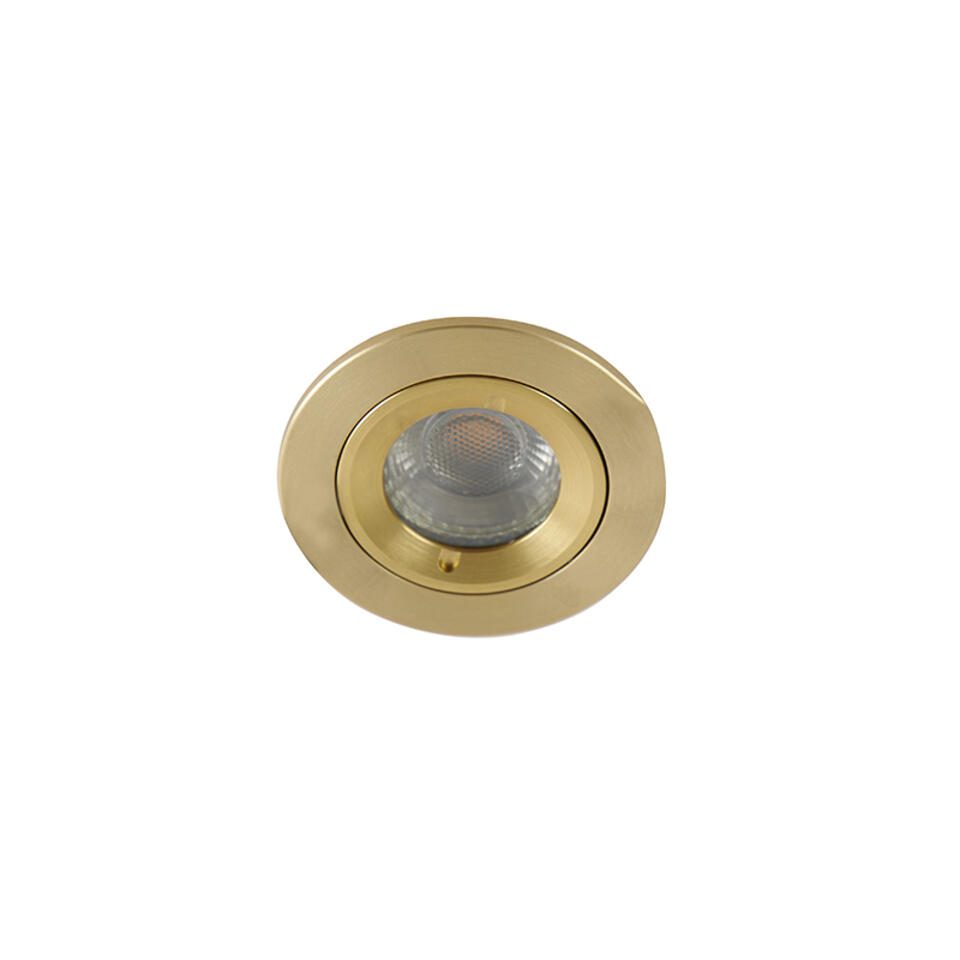 QAZQA Moderne inbouwspot goud 7,8 cm IP44 - Xena Round