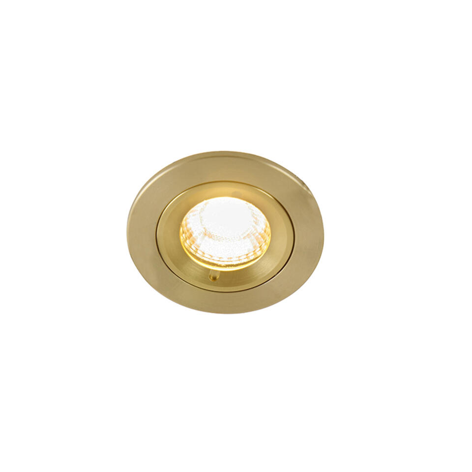 QAZQA Moderne inbouwspot goud 7,8 cm IP44 - Xena Round