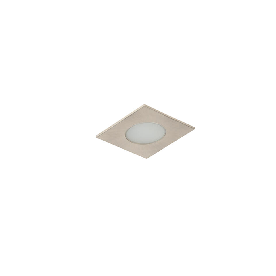 QAZQA Moderne inbouwspot vierkant staal incl. LED IP65 - Simply