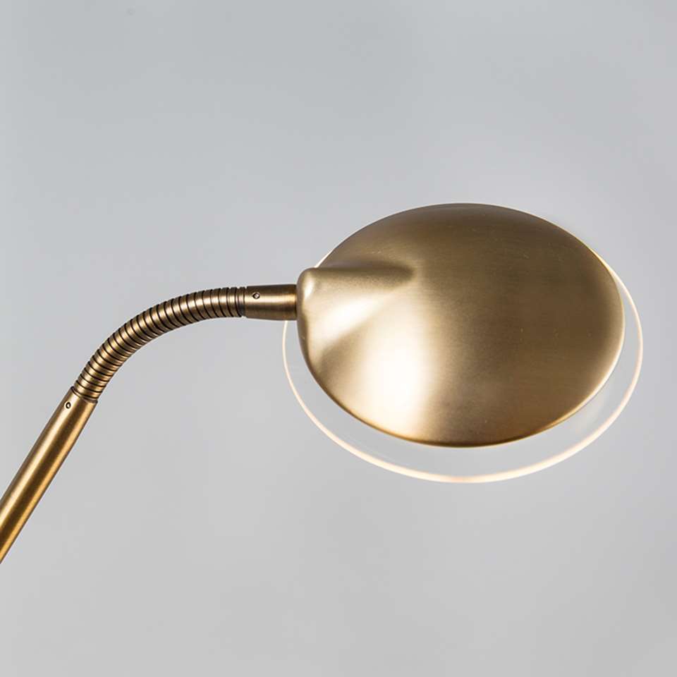 QAZQA Moderne vloerlamp brons incl. LED - Eva 1