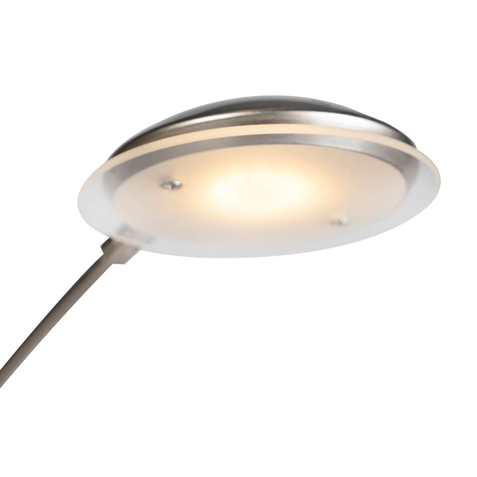 QAZQA Vloerlamp staal incl. LED met touch dimmer - Sixties Trento