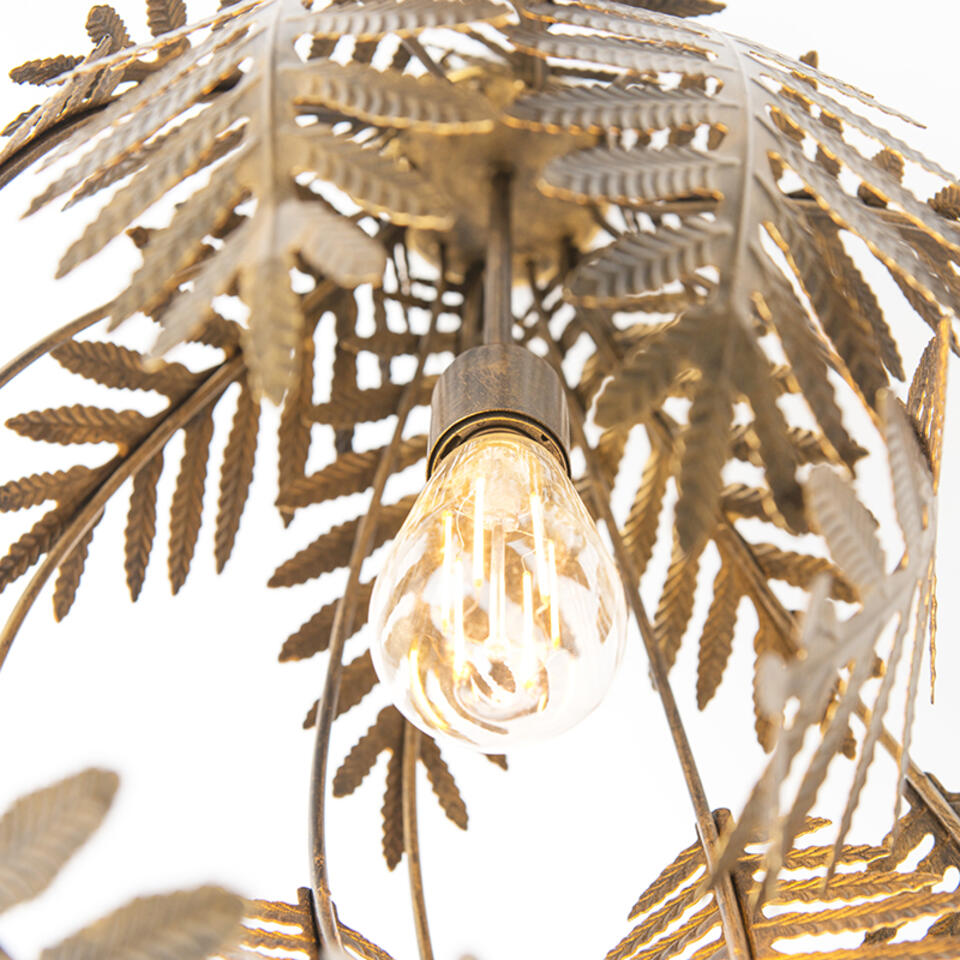 QAZQA Vintage plafondlamp large goud - Botanica