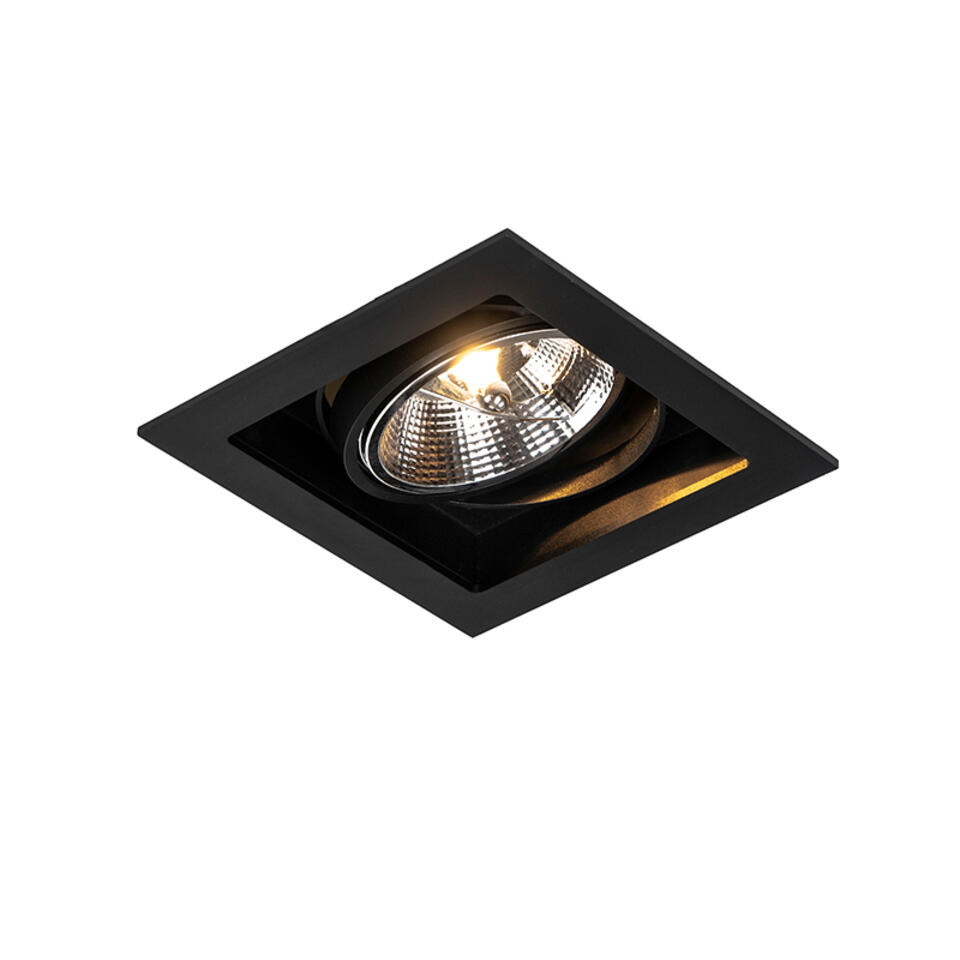 QAZQA Moderne inbouwspot zwart 18 cm verstelbaar - Artemis 111