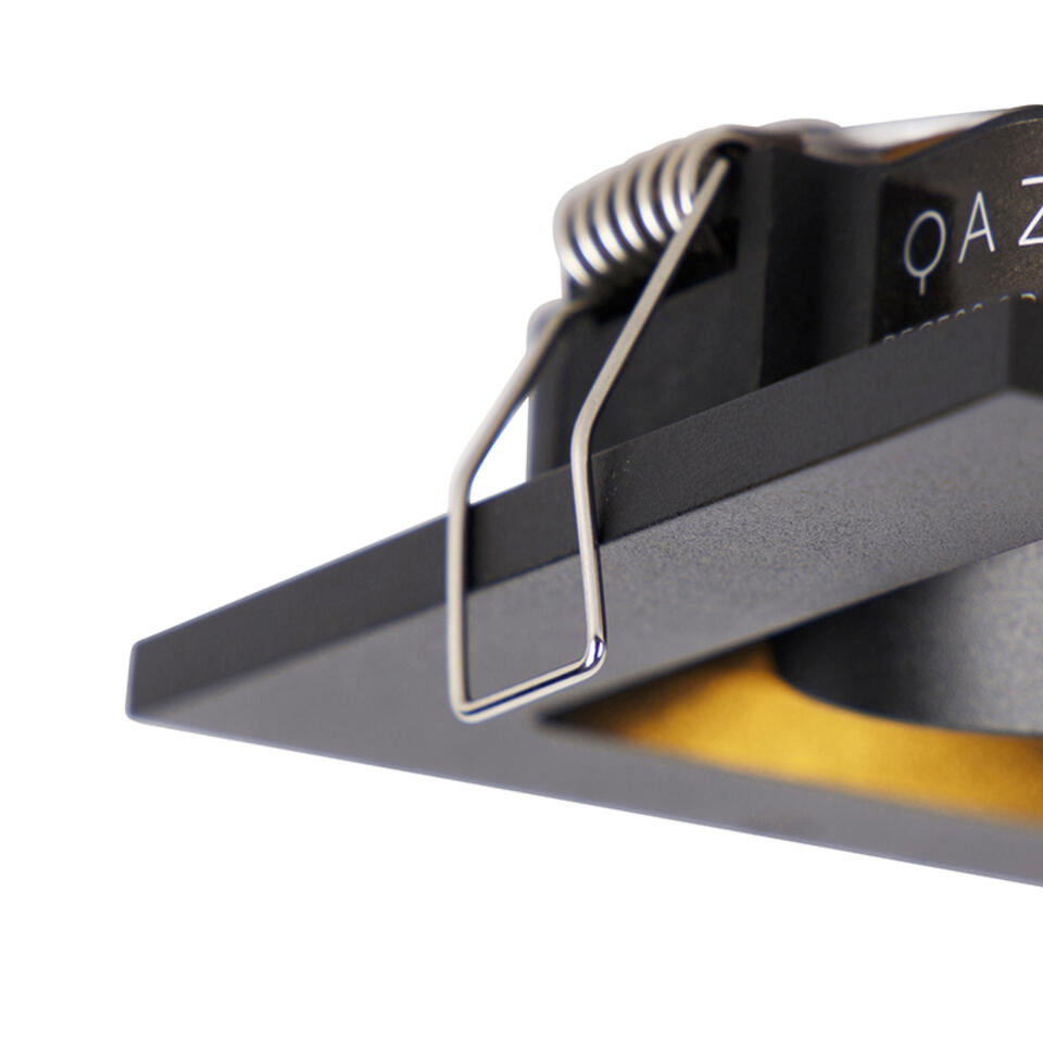 QAZQA Smart inbouwspot zwart incl. WiFi GU10 verstelbaar - Qure