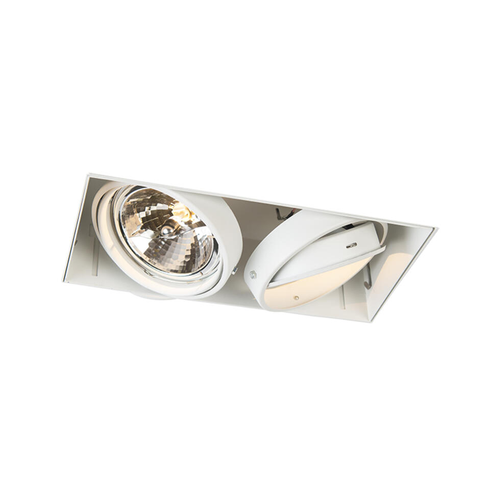 QAZQA Inbouwspot wit draai- en kantelbaar AR111 Trimless 2-lichts - Oneon