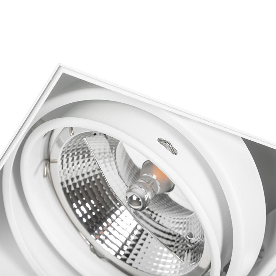 QAZQA Inbouwspot wit GU10 AR111 trimless 2-lichts - Oneon