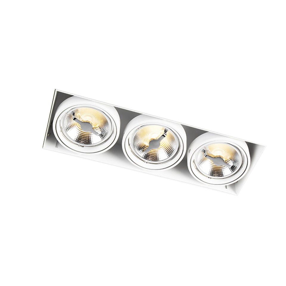 QAZQA Inbouwspot wit AR111 trimless 3-lichts - Oneon