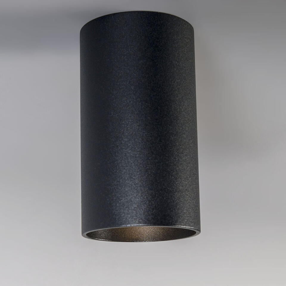 QAZQA Moderne spot zwart 5,5 cm - Tuba