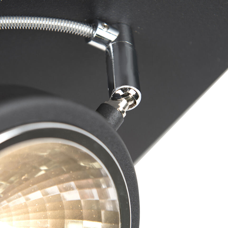 QAZQA Design spot zwart 4-lichts verstelbaar - Nox