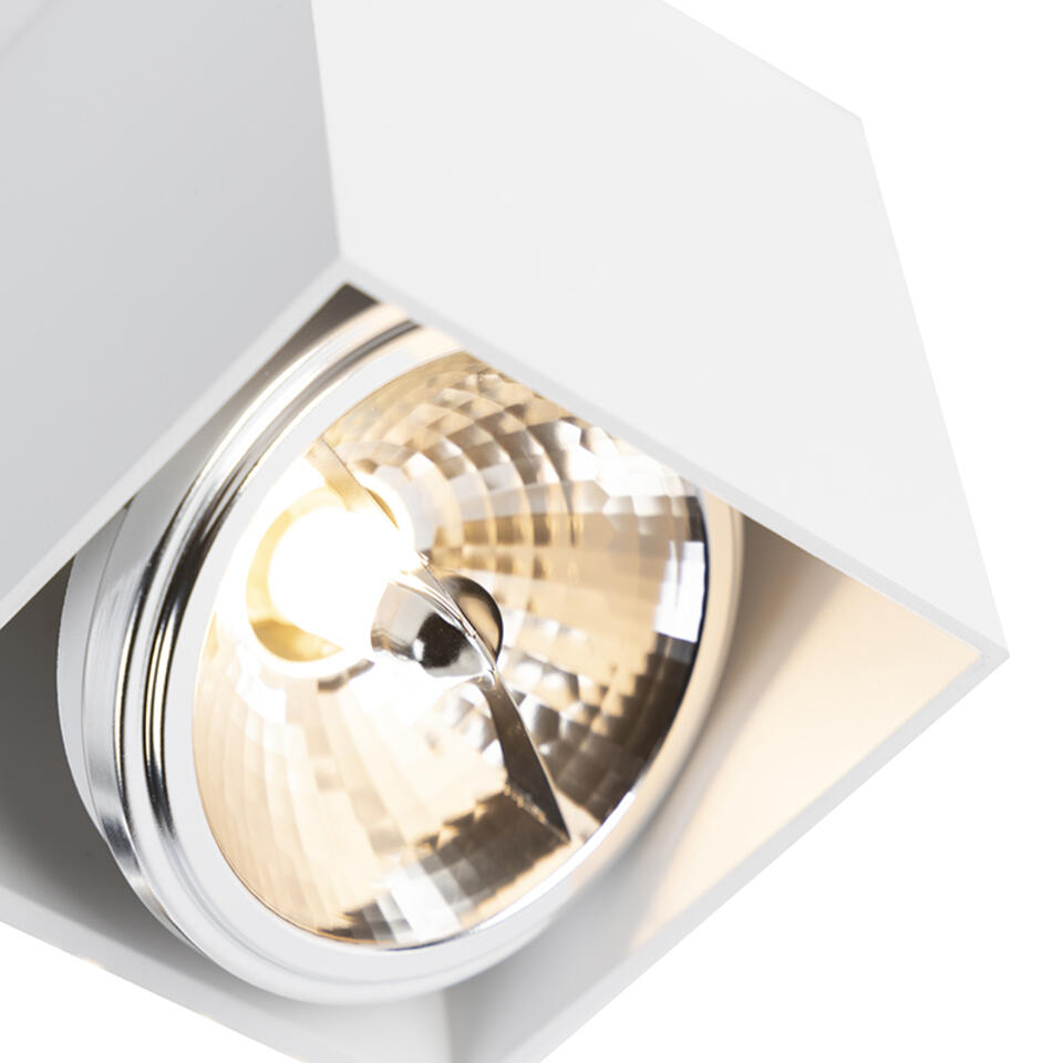 QAZQA Design spot rechthoekig 2-lichts wit incl. G9 - Box