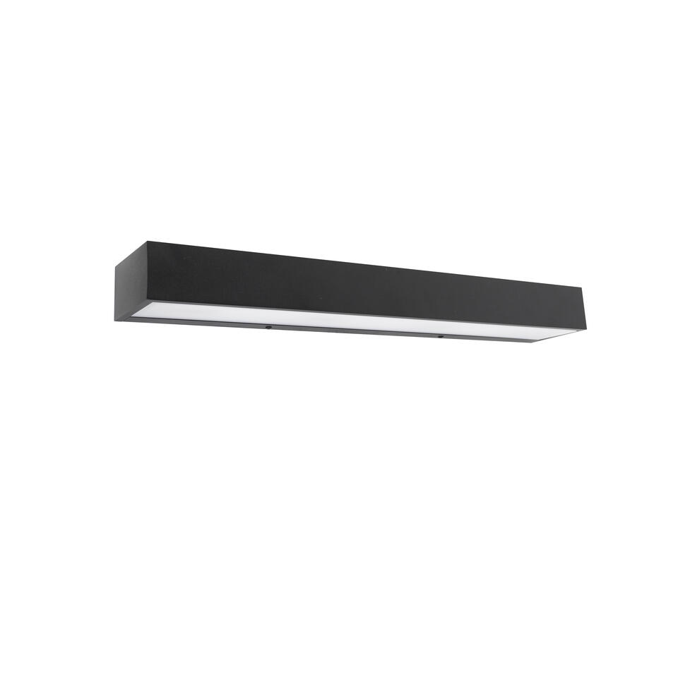 QAZQA Design langwerpige wandlamp zwart 60 cm - Houx