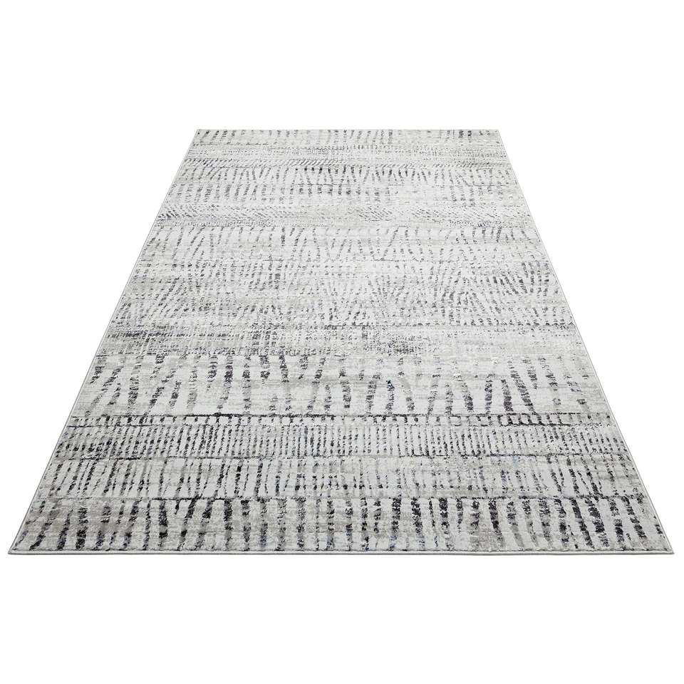 MOMO Rugs - Bazaro Tribal Grey White - 160x230 cm Vloerkleed