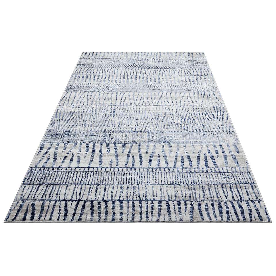 MOMO Rugs - Bazaro Tribal Blue White - 120x170 cm Vloerkleed