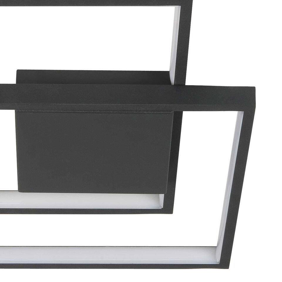 Highlight Plafondlamp Piazza vierkant B 42 cm zwart