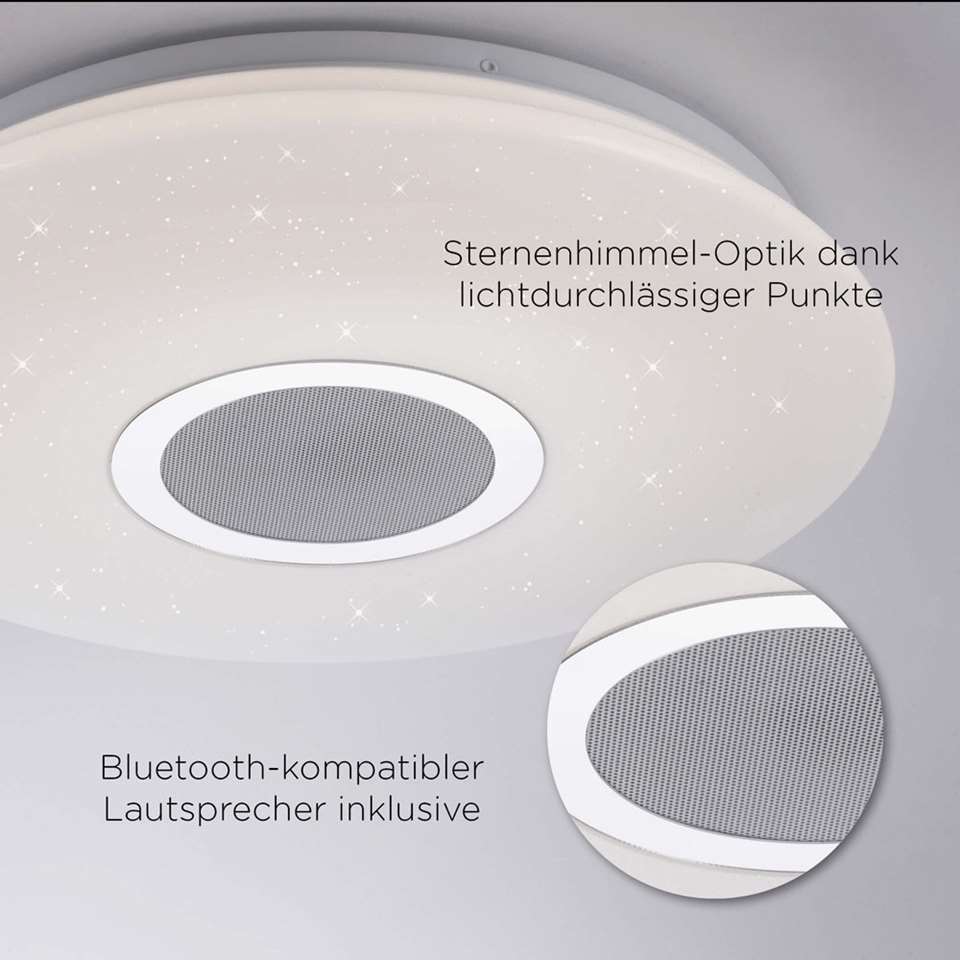 Paul Neuhaus Plafondlamp Oka - Ø 40 cm - LED Bluetooth luidpreker
