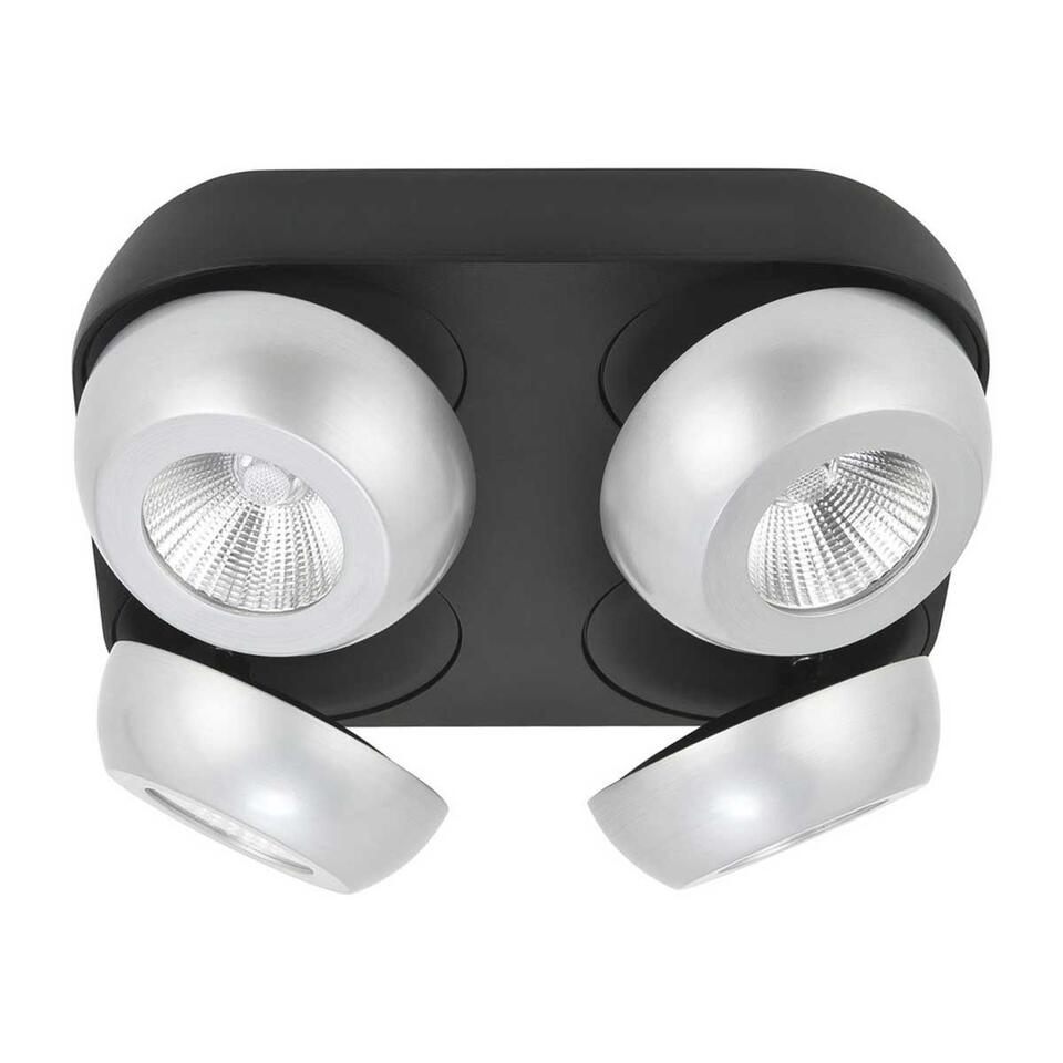 Highlight Spot Doblo 4 lichts 25 x 25 cm aluminium zwart