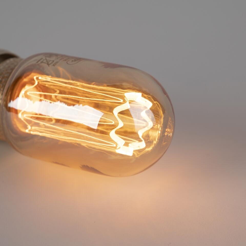 LUEDD E27 LED filament kogellamp met amberkleurig glas 2.5W 120 lumen 1800K
