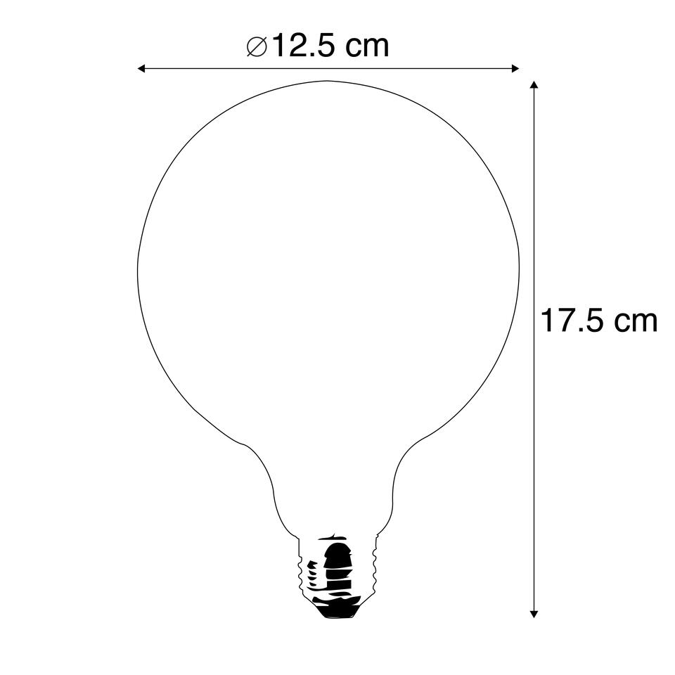 LUEDD E27 3-staps dimbare LED lamp G125 Goldline 5W 2200K