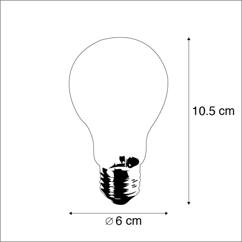 LUEDD Gedraaid filament LED lamp A60 3W 2200K helder