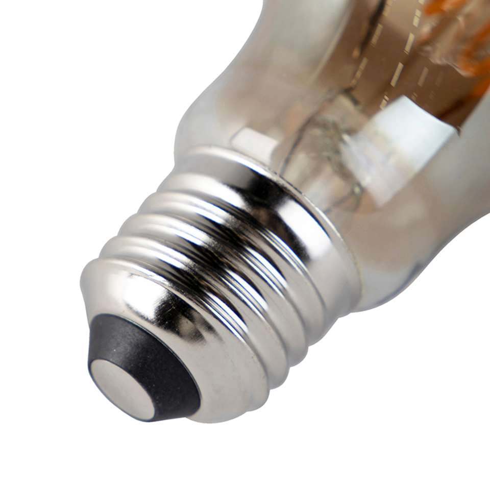 LED lamp A60 E27 4W 2200K smoke spiraal filament dimbaar