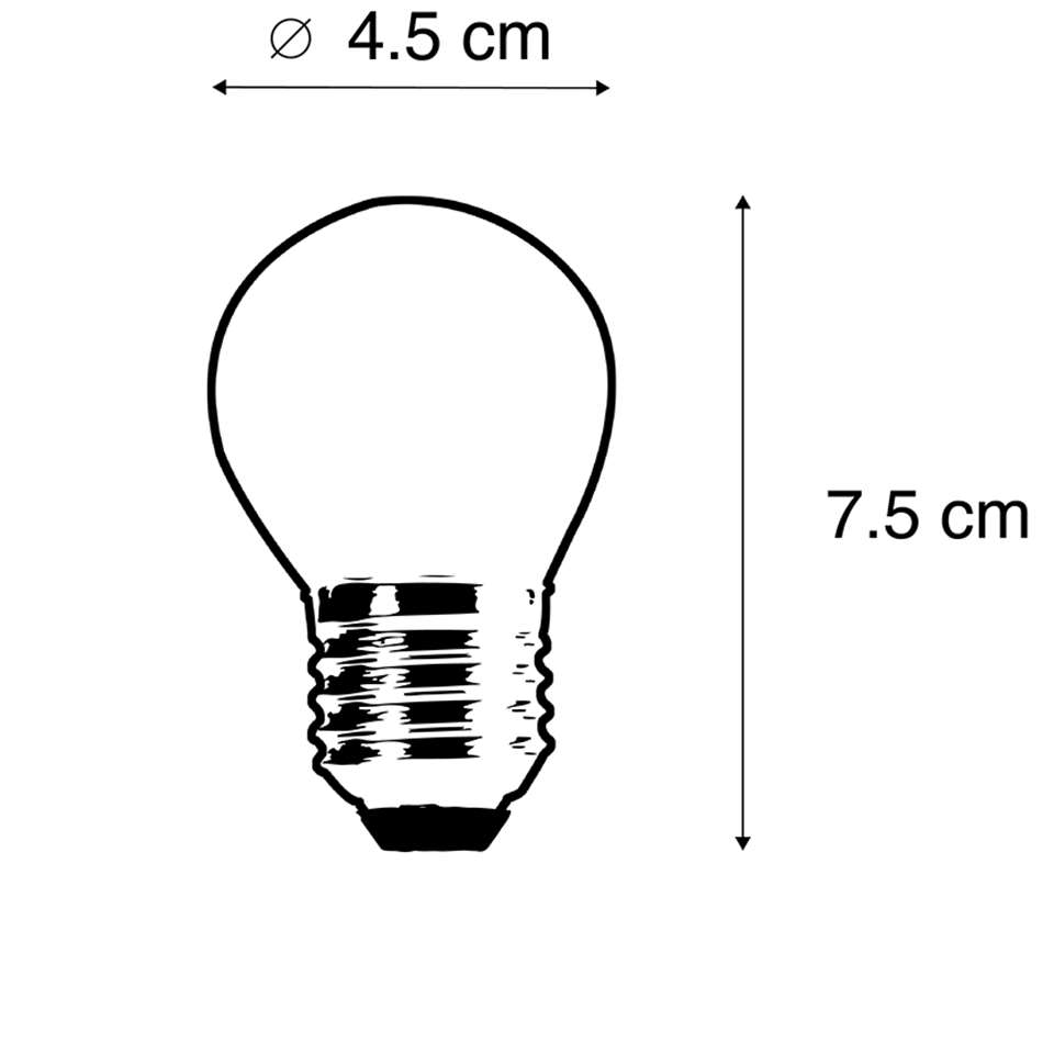 LUEDD E27 dimbare LED filament kogellamp 3W 250 lm 2700K