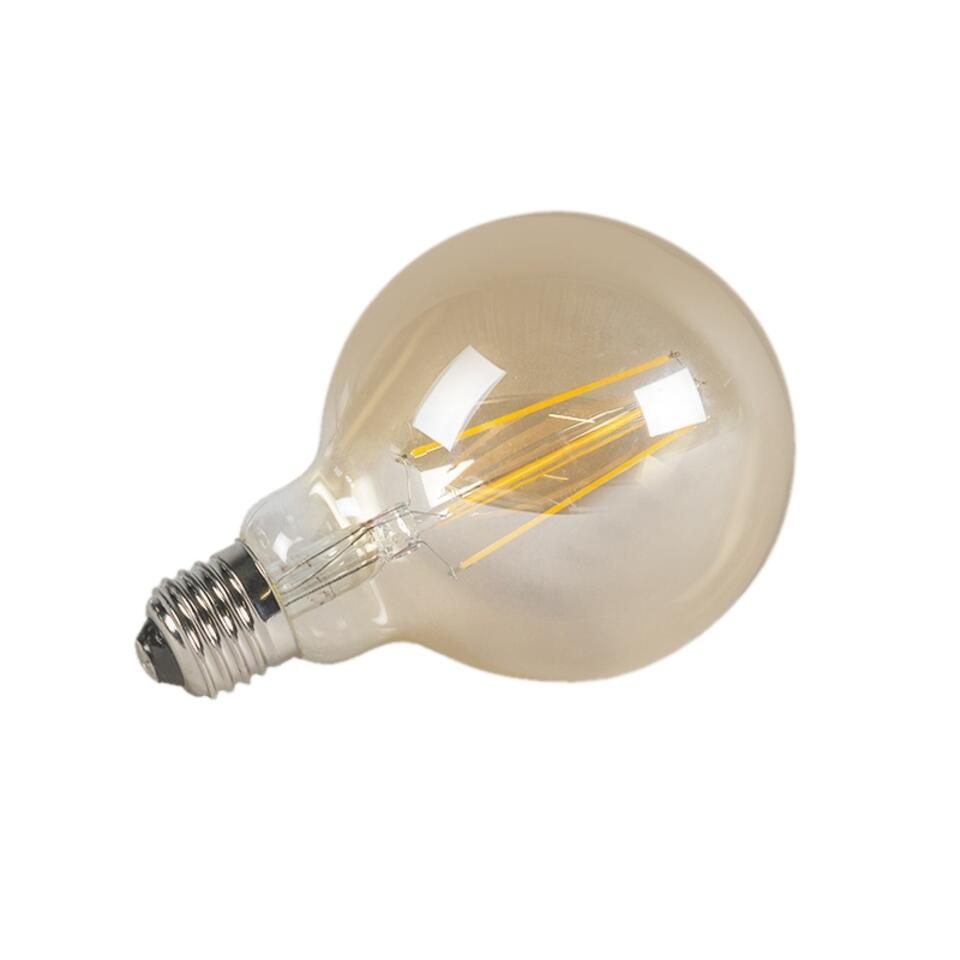 verloving Boren Relatieve grootte LUEDD Filament LED lamp G95 5W 450 lm 2200K goud dimbaar | Leen Bakker