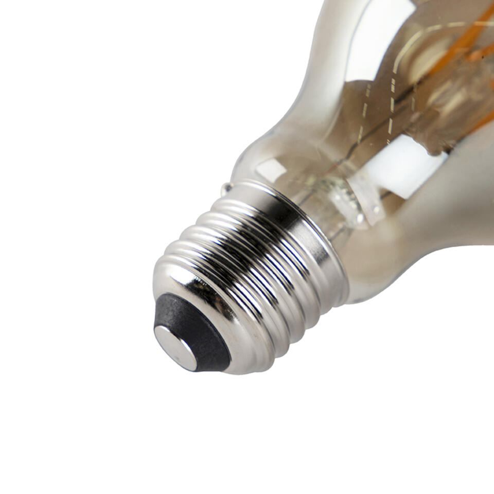 LUEDD E27 LED spiraal filament lamp smoke glas A60 2W 80 lm 2200K