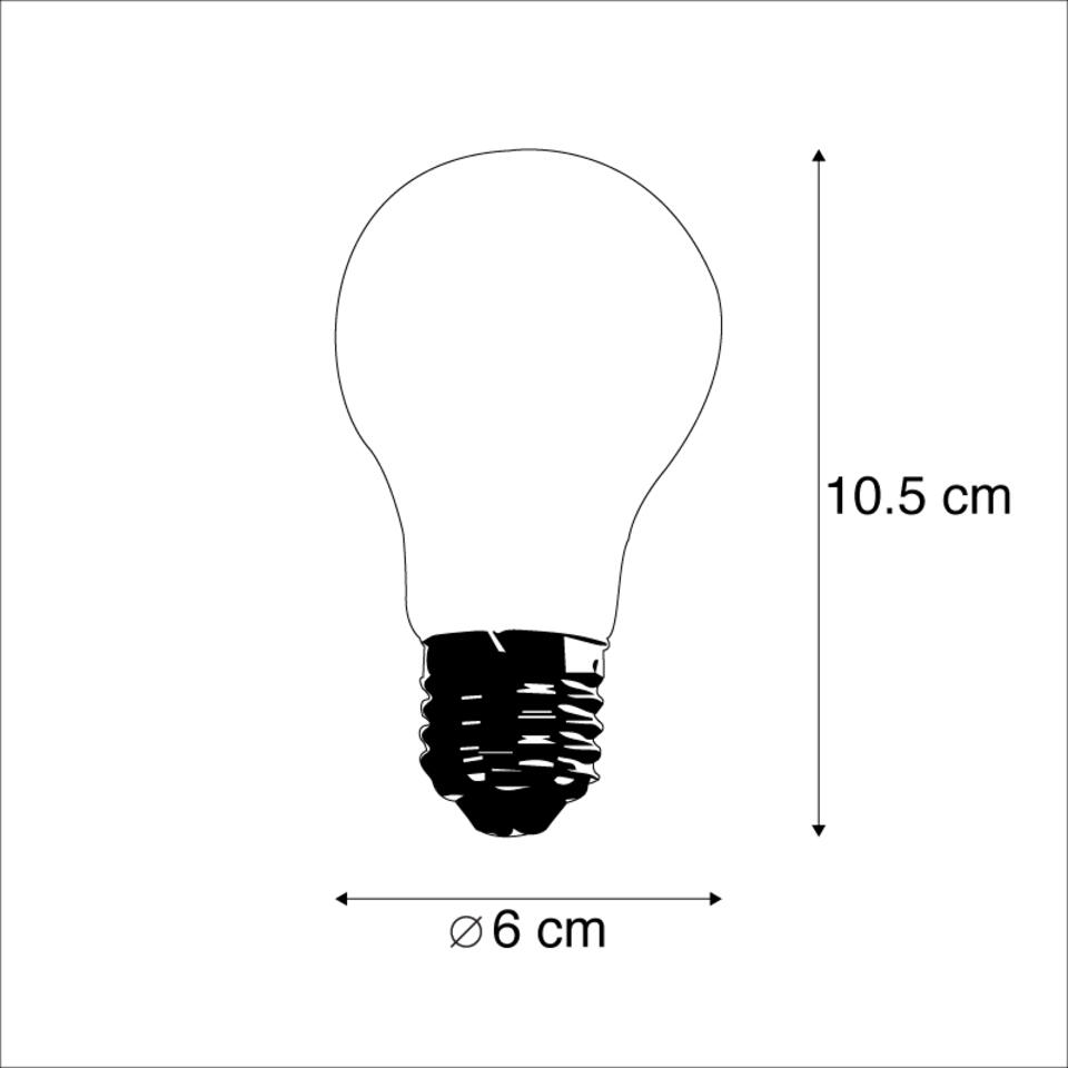 LUEDD E27 LED spiraal filament lamp smoke glas A60 2W 80 lm 2200K