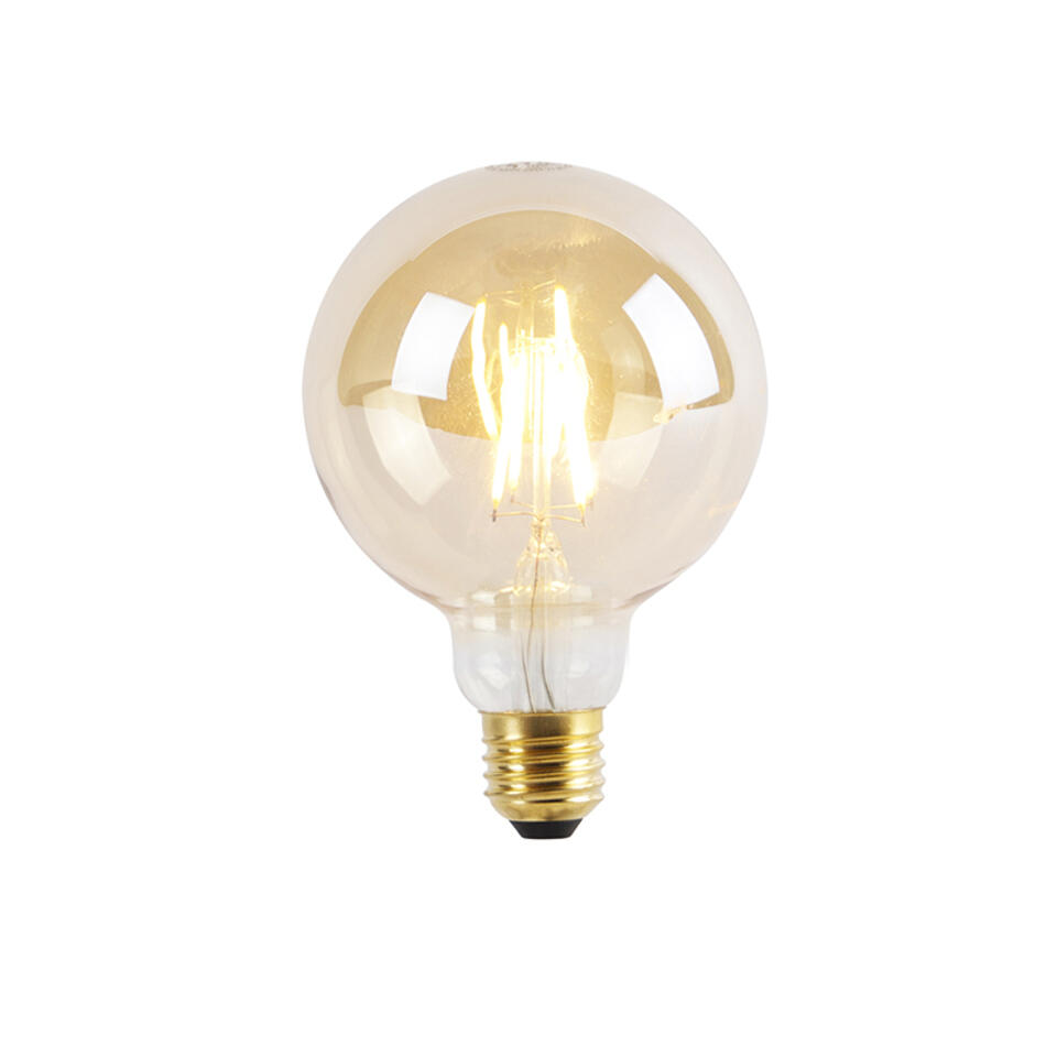 LUEDD E27 3-staps dimbare LED lamp G95 Goldline 5W 550lm 2200K