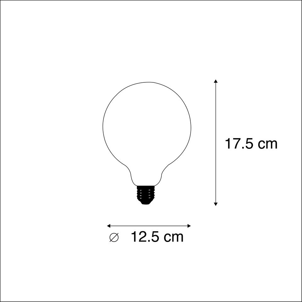 LUEDD E27 dimbare LED gedraaid filament lamp smoke 4W 100 lm 2100K