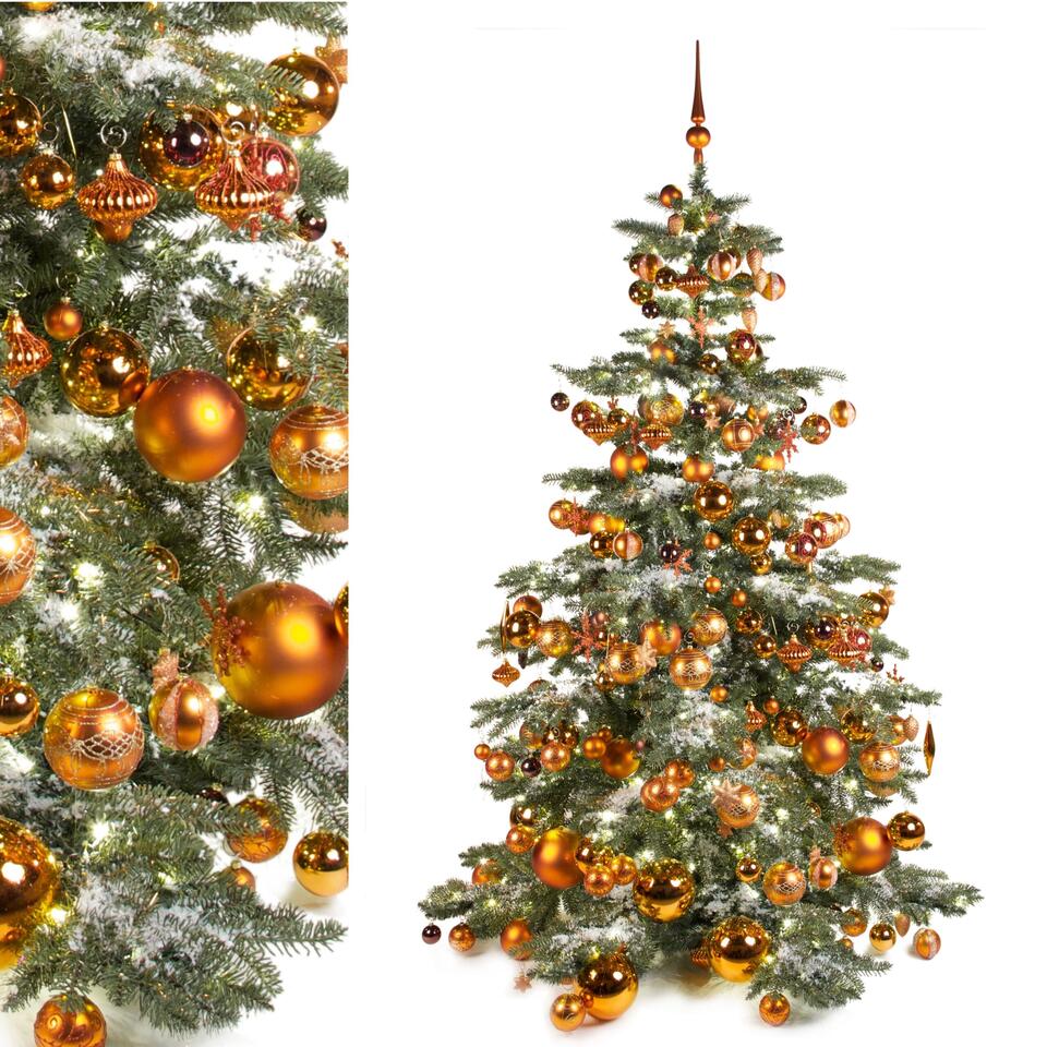 voorwoord Verkeerd rib Luxe Kerst decoratie pakket van 245 ornamenten in koper tinten | Leen Bakker
