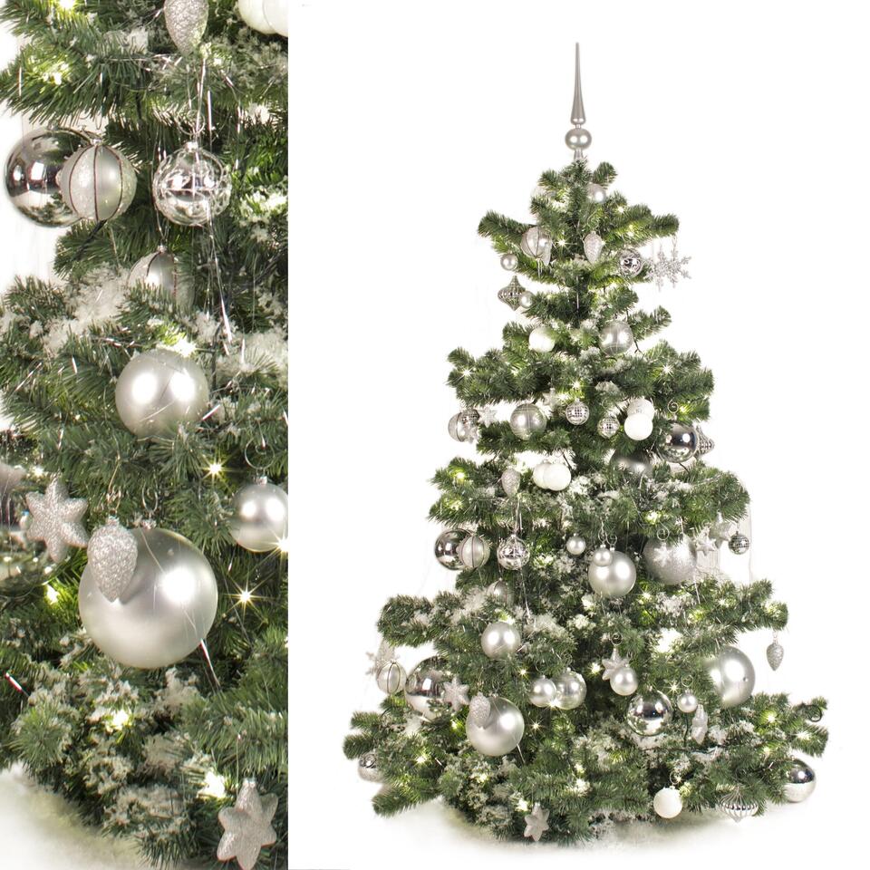 Over instelling strottenhoofd Waardeloos Luxe Kerst decoratie pakket van 145 ornamenten in zilveren tinten | Leen  Bakker